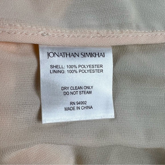 JONATHAN SIMKHAI Mia Tie-Waist Plissé Midi Skirt Size 4 Sandstone - Picture 16 of 17